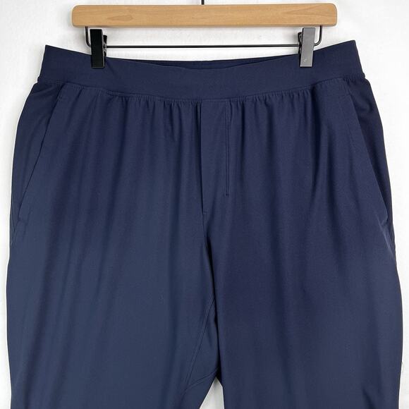 Lululemon Navy Blue Joggers Men Sz XL Reflective Drawstring Lounger Active Pants - Picture 3 of 10